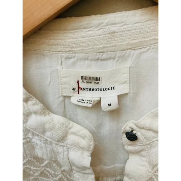 Anthropologie Embroidered Haley Lace Tunic SZ M Boho Style High-Low - Picture 7 of 9